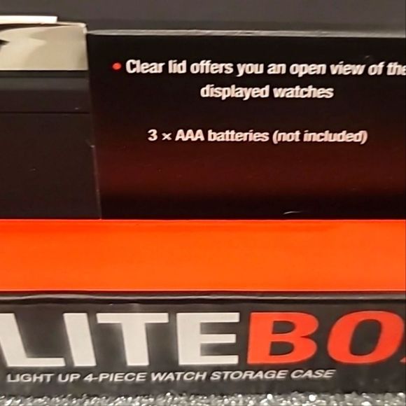 Brookstone Lite Box Light Up 4-Piece Watch Storage Case - Picture 7 of 9